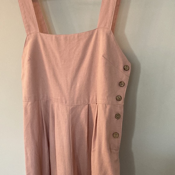 Linen blush wide leg romper size small - Picture 2 of 8
